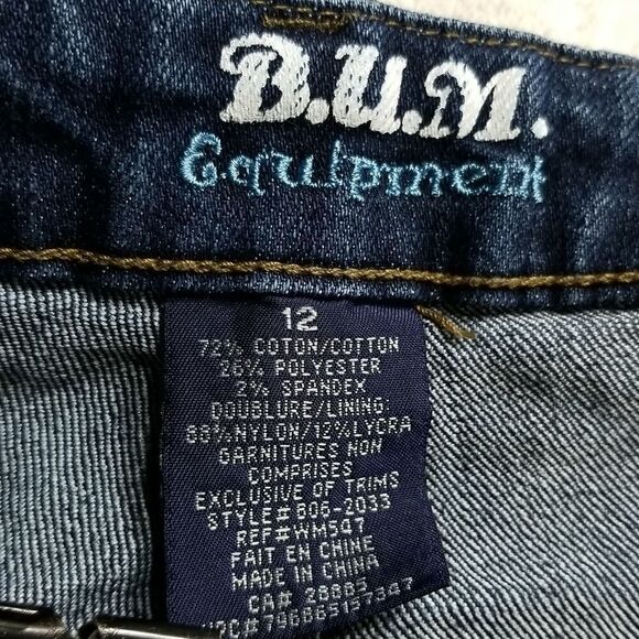 Bum Equipment Jeans Women's Size 12 Washed Blue Button with Zip Closure 5 Pocket - Picture 10 of 10